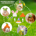 thumbnail image 3 of 4PCS Hamster Hat Mini Small Animals Hat with Adjustable Strap Lovely Hand Knitted Frog Rainbow Carrot Tiny Hats for Lizard Guinea Pig Reptile Christmas Holiday Party Clothes Costume Accessories, 3 of 7
