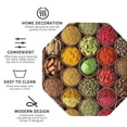 thumbnail image 3 of Naloa Spices And Herbs Leather Coasters for Drinks, Durable Drink Coasters 4 Set for Tabletop Protection, Luxurious Home Décor and Housewarming Gift ( {designName})Octagon, 3 of 6