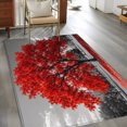 thumbnail image 5 of Red Tree Leaves Kitchen Runner Rug 2.7x5 Washable Runners for Hallway Non Slip Autumn Plants Vintage Country Large Area Rug Indoor Floor Carpet for Bathroom Laundry Entryway Bedroom Living Room, 5 of 9