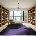 thumbnail image 2 of ODIKA 3'x5' Machine Washable Non-Slip Area Rug, Urban Grid Lines with Pixelated Fade Transitions High Traffic Rug, Purple, 895057, 2 of 7
