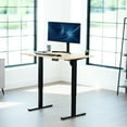 thumbnail image 2 of VIVO Electric 48" x 30" Stand Up Desk, Light Wood Table Top, Black Frame, 2 of 8