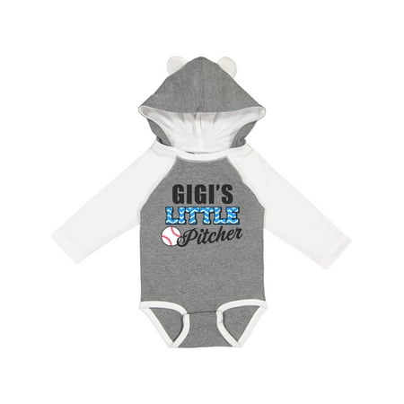 

Inktastic Baseball Gigis Little Pitcher Gift Baby Boy Long Sleeve Bodysuit