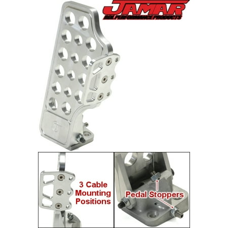 - Jamar Performance Pro-X Machined Billet Aluminum Throttle Pedal With Side Foot Rest Machine Finish