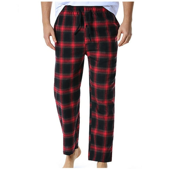 Giftesty Mens Cargo Pants Clearance Men's Plaid Pajamas Straight Yoga Pants Home Pants Casual Pants