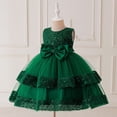 thumbnail image 4 of Kids Tulle Dress Green Sleeveless Girls Fancy Dress Junior Dresses 6-7 Years, 4 of 8
