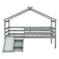 thumbnail image 3 of Bellemave Twin Size House Loft Bed with Slide and Ladder,Solid Wood Loft Bed Frame with Safety Guardrails for Boys and Girls Bedrooms,No Box Spring Needed,Gray, 3 of 10