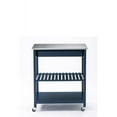 thumbnail image 4 of Boraam Holland Kitchen Cart With Stainless Steel Top - Navy Blue, 4 of 5