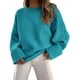 thumbnail image 1 of Suéter PRETTYGARDEN Oversize con Cuello Redondo y Textura Suave XS Azul Lago, 1 of 8