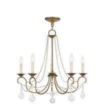 Traditional Five Light Chandelier-Antique Gold Leaf Finish Bailey Street Home 218-Bel-1119957