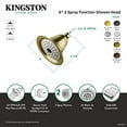 thumbnail image 2 of Kingston Brass KX363 Pomme de Douche 2 Fonctions 6 Po. Laiton Antique, 2 of 3