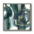 thumbnail image 1 of Designart Mettalic Indigo and Gold III Framed Wall Art, 1 of 3