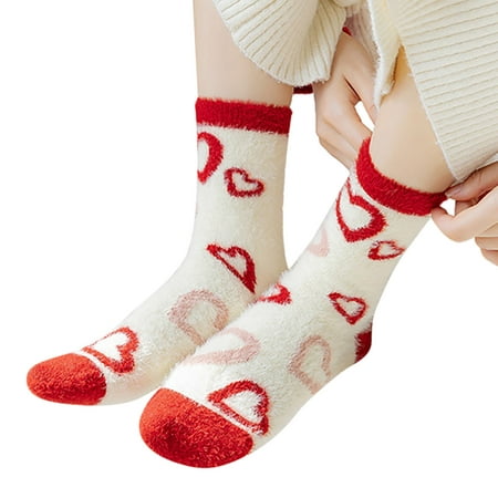 

Heiheiup Womens The New Year Stockings To Keep Warm Sock Lightweight Cotton Socks Non Slip Socks Womens