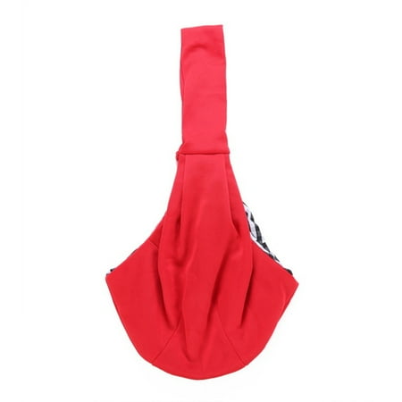 Pet Sling - Reversible Carrier Bag  Dog Purse  Cat Travel Bag - Small Pet Carrier  Soft Pouch And Tote - red