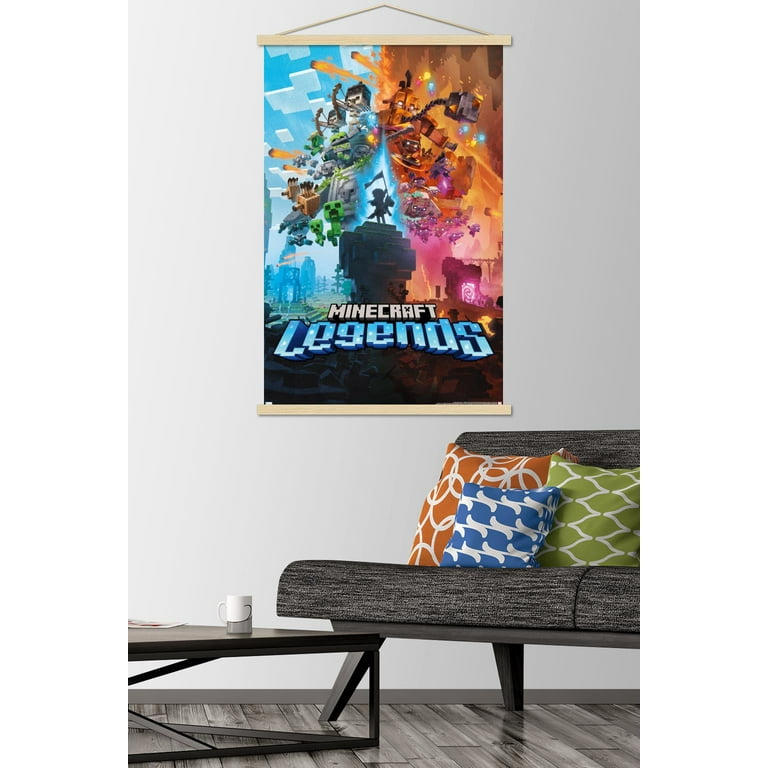 Minecraft: Legends - Key Art Wall Poster with Magnetic Frame