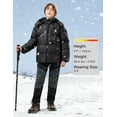 thumbnail image 4 of Lavenicole Ski Coat Black Puffer Winter Jacket Thick Fleece Lined Warm Hooded Outerwear for Boys 4-15, 4 of 8