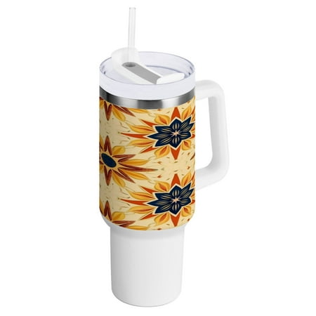 

40 Oz Car Handle Water Bottle 10.8x3.85 Inch Handle And Straw Travel Water Bottle Reusable Stainless Steel Water Bottle Sunstar