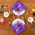 thumbnail image 4 of GZHJMY Purple Butterfly Cloth Napkins Set of 6, Reusable Washable Polyester Dinner Napkins for Family, Restaurant, Wedding, Party Decor 20 x 20 Inch, 4 of 7
