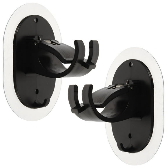 Toyvian 2Pack Curtain Rod Hanger No Drilling Plastic Black Simple and Modern Curtain Fixtures