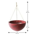 thumbnail image 3 of Acerra 14" Hanging Basket, Red Marble, 2 Pack, 3 of 4