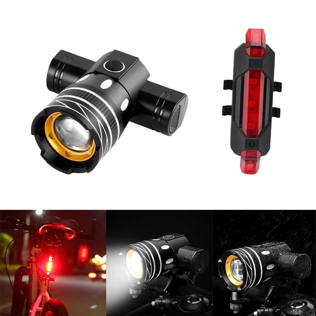 Super brillante USB Led bicicleta recargable luces de bicicleta para bicicleta de montaña Baoblaze Lámpara de noche de luz de bicicleta