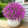 thumbnail image 3 of Scidweet 12 Bundles Artificial Flowers for Outdoors, Faux Flowers Fake Plastic Plants for Spring Summer Outside Indoor Home Garden Decoration,Purple, 3 of 6
