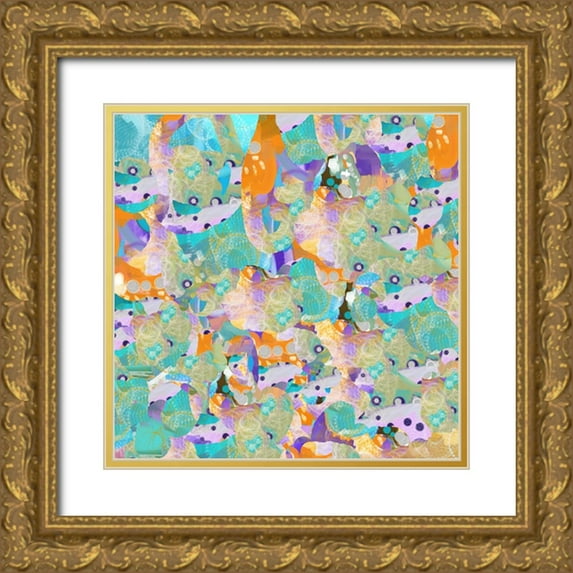Auda, Christine 20x20 Gold Ornate Wood Framed with Double Matting Museum Art Print Titled - Zest for Life