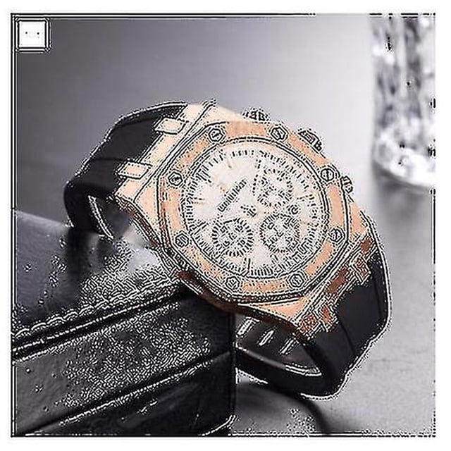 Audemars Piguet Fashion Real Rubber Quartz Men's Watch