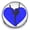 Blue, variant on Snap Jewelry 18MM Dancer Heart Ginger Charm in Purple
