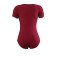 thumbnail image 5 of CutiePlusU Cotton Button Crotch Bodysuit Adult Onesie Pajamas Classics 2 Pack Red XS, 5 of 5