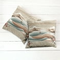 thumbnail image 4 of Ambesonne Nautical Throw Pillow Cover Pack of 2, Serene Horizon Sailboat, 2 Pcs-26"x16", Tan Sepia and Pale Seafoam, 4 of 5