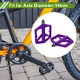 thumbnail image 2 of Unique Bargains Bicycle Pedal Nylon Without Reflective Strips Purple Fit 14mm Axles Non-Slip Bicycle Pedal for BMX MTB Road Bikes 1 pair, 2 of 7
