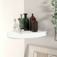 thumbnail image 1 of vidaXL Floating Corner Shelf White 25x25x3.8 cm MDF, 1 of 4