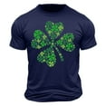 thumbnail image 3 of lcziwo St. Patrick's Day T-shirts for Men Shamrock Print Short Sleeve Crewneck Tees Lucky Green Clover Graphic Tees 2025 Summer Casual Tee Tops,Navy,S, 3 of 6