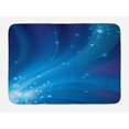 thumbnail image 1 of Blue Bath Mat, Abstract Universe Infinity Stars Themed Outer Space Image, Plush Bathroom Decor Mat with Non Slip Backing, 29.5" X 17.5", Sky Blue Royal Blue, by Ambesonne, 1 of 2