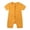 Yellow, variant on Newborn Boys Girls Zipper One-Piece Package Butt Suit Crawling Suit Bamboo Fiber Round Neck Short Sleeve Shorts 0-3months