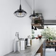 thumbnail image 4 of Plug In Hanging Light Fixtures, Black Cage Pendant Light, Metal Outdoor Chandelier, Industrial Farmhouse Hanging Lamp, 4 of 4