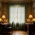 thumbnail image 5 of MMJ Blackout Curtains Openwork Embroidered Semi Shade Polyester Curtains 102x55in for Living Room, 5 of 6