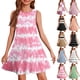 thumbnail image 1 of Girls' Summer Dress Kids 2025 Sleeveless Tie-Dye A-Line Dress Soft Summer Casual Swing Dress for Kids ,Sie:130, 1 of 7