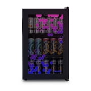 Newair Prismatic Series 85 Can Stainless Steel Door Beverage Refrigerators, Hexacolor