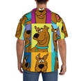 thumbnail image 3 of Lsque Scooby-Doo print Men's Cuban Collar Short Sleeve Shirt Summer Beachwear Casual Button Down Fashionable Vacation Leisure Shirt-XX-Large, 3 of 7