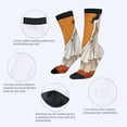 thumbnail image 3 of Unisex Trendy Socks - 2 Pairs with Artistic Woman in White Dress Design Stylish Mixed Colors Perfect for All Seasons, 3 of 5