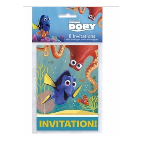 Unique Finding Dory Party Invitations, 1 Pack