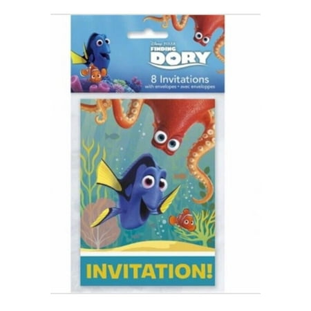 Unique Finding Dory Party Invitations, 1 Pack