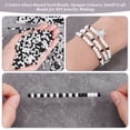 thumbnail image 5 of 1Box 2000pcs 6/0 Glass Seed Beads 4mm Round Loose Beads Mini Spacer Beads Small Craft Beads Waist Beads for Earring Bracelet Necklace Pendants DIY Craft Jewelry Making White/Black, 5 of 6