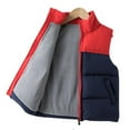 thumbnail image 5 of Toddler Boys Puffer Vest Jacket Color Block Puffer Vest Full-Zip Sleeveless Lightweight Kids Puffer Jacket Fall Winter Clothes 3-4 Years, 5 of 7