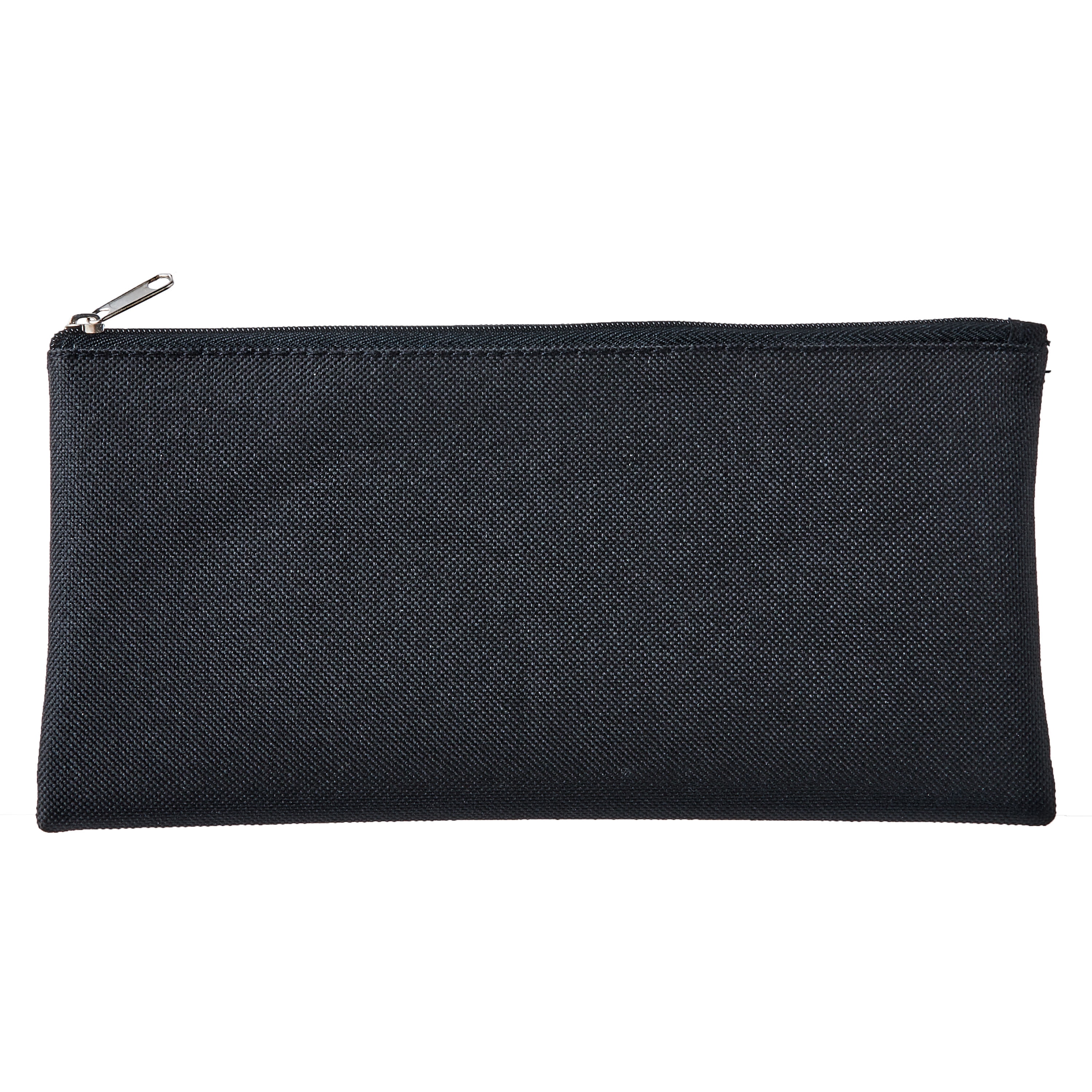 Pen + Gear Cloth Zipper Pencil Pouch, Black, 8.75" x 4.25"