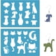 thumbnail image 1 of Plantilla de corte acrílico reutilizable con forma de estrella y gato, para hacer aretes de perro, luna y gato, 2 estilos, 1 of 9