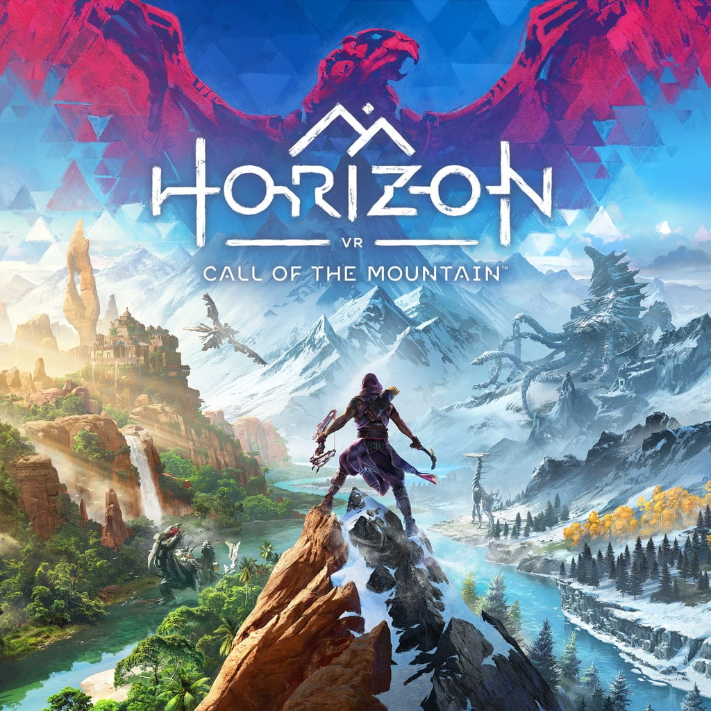 PlayStation VR2 Horizon Call of the Mountain bundle plus 4 Non-Scary Game Package: Gran Turismo 7, No Man's Sky, Tetris Effect, Tennis On-Court, & Cleaning Cloth - PlayStation 5 PSVR2 - White