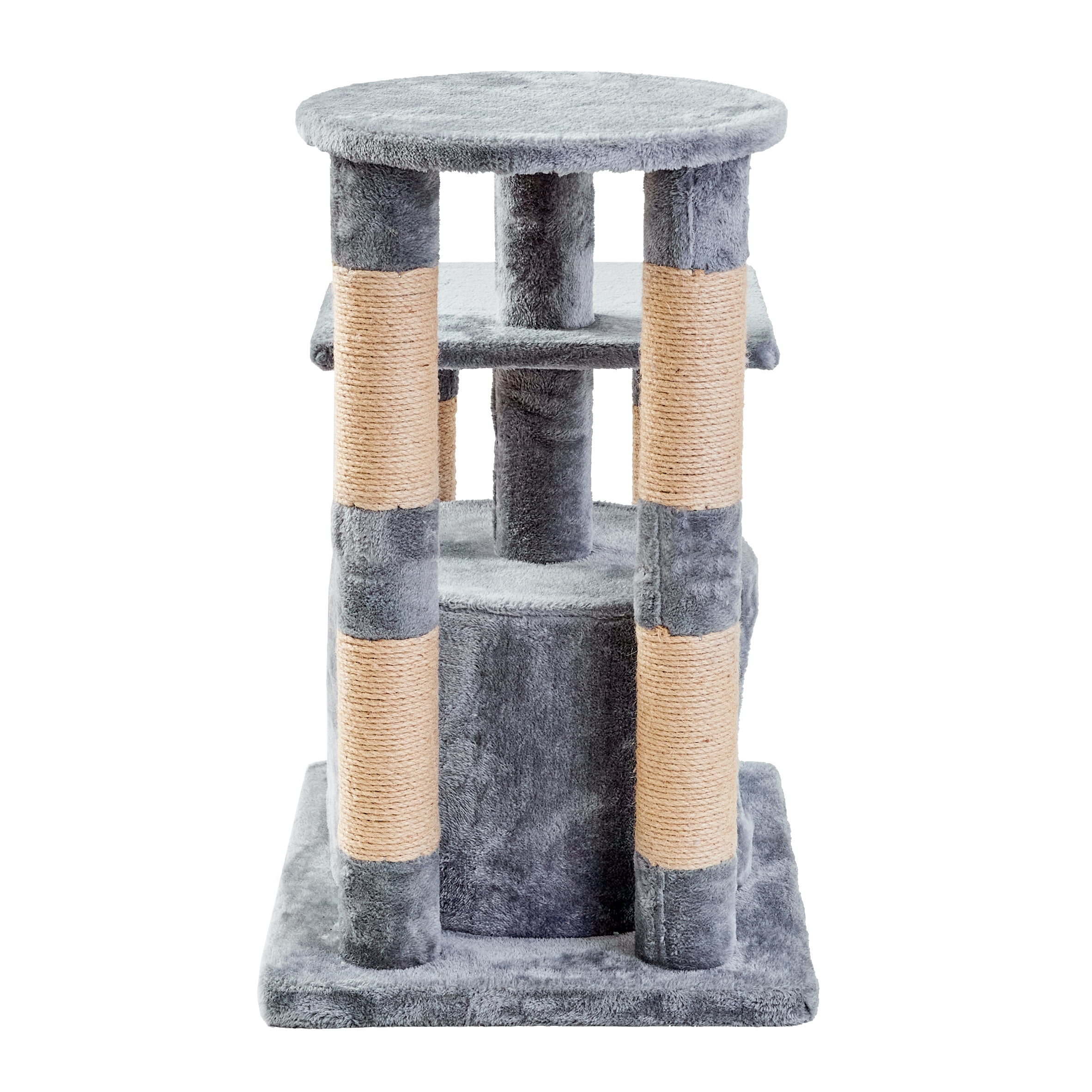 Two by Two Cincinnati - Gray Scratching Post Cat Furniture - 30.5 in. Tall