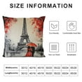 thumbnail image 5 of ARISTURING  Pink and Red Paris Tower Throw Pillow Covers Black White Eiffel Tower Pillow Case Decorative Cushion Covers for Sofa Bedroom Living Room, 5 of 5